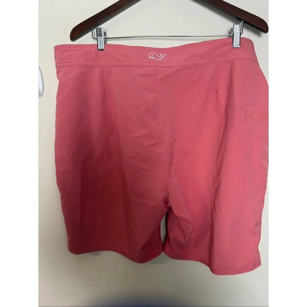 Vineyard Vines On The Go Board Shorts Coral Pink Size 40 Swimwear Surf Active Co